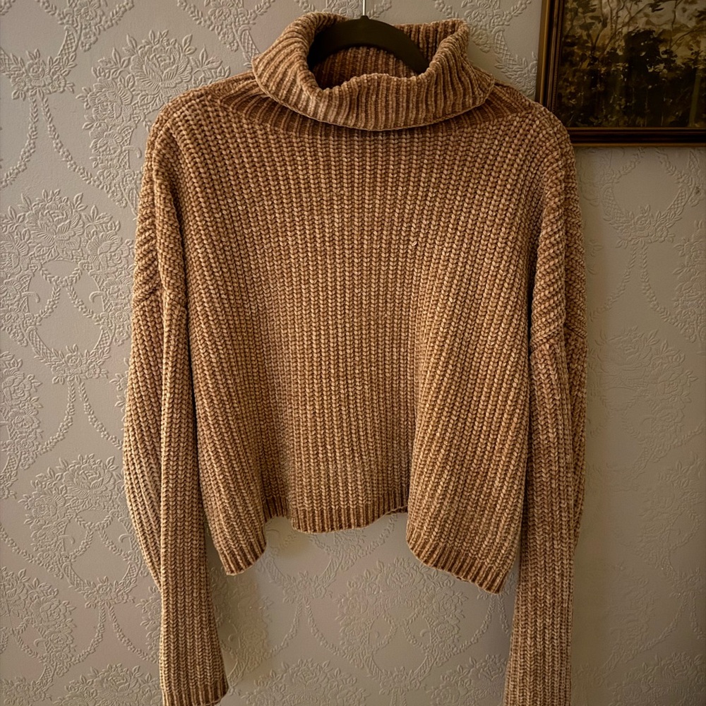 Chenille Turtleneck Sweater